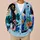 Retro Cat Motif For Beach Getaways And Casual Summer Layering For Plus Size Women All-over Print Knitted Cardigan - 6