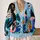 Retro Cat Motif For Beach Getaways And Casual Summer Layering For Plus Size Women All-over Print Knitted Cardigan - 2