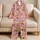 Avocado Hearts Fruit Motif for Cozy Bedtime Relaxation, Casual Home Lounging And Gifting Satin Pajamas Set - 5
