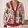 Christmas Tree Holiday Layering Gift Idea for Women, Cozy Festive Winter Weekend Style All-over Print Knitted Cardigan - 2