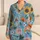 Vintage Botanical Floral Garden Motif for Relaxing Home Lounging and Weekend Getaways Satin Pajamas Set - 1