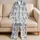 Blue Highland Cow Planters for Cozy Lounging, Scottish Farmhouse Style, Women’s Gift Satin Pajamas Set - 5