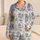 Blue Highland Cow Planters for Cozy Lounging, Scottish Farmhouse Style, Women’s Gift Satin Pajamas Set - 1