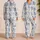 Blue Highland Cow Planters for Cozy Lounging, Scottish Farmhouse Style, Women’s Gift Satin Pajamas Set - 2