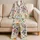 Botanical Meadow Floral Blooms for Relaxing Bedtime and Weekend Lounging Women's Satin Pajamas Set - 5