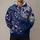 Navy Sugar Skull And Violet Florals For Day Of The Dead And Gothic Folk Art Fans All-over Print Hoodie (Lightweight) - 1