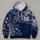 Navy Sugar Skull And Violet Florals For Day Of The Dead And Gothic Folk Art Fans All-over Print Hoodie (Lightweight) - 4