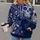 Navy Sugar Skull And Violet Florals For Day Of The Dead And Gothic Folk Art Fans All-over Print Hoodie (Lightweight) - 2