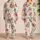 Charming Coral Wildflower Meadow Floral Gift for Spring Garden Lovers and Nature Fans Satin Pajamas Set - 2