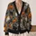 Halloween Pumpkin Cat Ghost and Witch Hat Motifs for Fall Party Outfits All-over Print Knitted Cardigan - 2