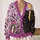 Black Cat Crescent Moon Mushrooms for Halloween Nights and Witchy Fall Style Teens All-over Print Knitted Cardigan - 2