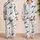 Whale Shark Ocean Motif for Relaxing Coastal Getaways and Everyday Lounging for Women Satin Pajamas Set - 2