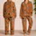 Burnt Orange Zebra and Palm Leaf Motifs for Cozy Nighttime Lounging, Safari Fans Satin Pajamas Set - 2