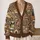 Whimsical Capybara and Cat Postage Stamps for Cozy Everyday Layering All-over Print Knitted Cardigan - 2