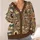 Whimsical Capybara and Cat Postage Stamps for Cozy Everyday Layering All-over Print Knitted Cardigan - 4