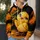Wide-Eyed Yellow Canary With Angel Message for Mother's Day Gift Giving All-over Print Hoodie (Lightweight) - 5