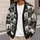 Cryptid Checkerboard Woodland Sketches for Halloween and Everyday Fall Layering All-over Print Knitted Cardigan - 5