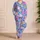 Lavender Floral Hearts and Botanical Blooms for Cozy Springtime Lounging Everyday Satin Pajamas Set - 4