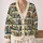 Vintage Bookshelf Blooms for Cozy Autumn Reading Days and Quiet Library Lovers All-over Print Knitted Cardigan - 2