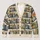 Vintage Bookshelf Blooms for Cozy Autumn Reading Days and Quiet Library Lovers All-over Print Knitted Cardigan - 1