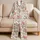 Watercolor Pink Blossoms for Relaxed Evenings and Cozy Weekend Lounging at Home Satin Pajamas Set - 5