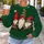 Three Festive Bearded Gnomes for Cheerful Holiday Gatherings and Seasonal Style All-over Print Knitted Sweater - 5