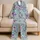 Amethyst Geode Crystals for Relaxed Spring Lounging and Cozy Home Evenings at Home Satin Pajamas Set - 5