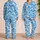 Blue Ocean Waves for Calm Coastal Evenings and Relaxed At-Home Lounging for Women Satin Pajamas Set - 2