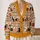 Halloween Books, Black Cats & Pumpkins for Cozy Autumn Reading and Seasonal Layering All-over Print Knitted Cardigan - 2
