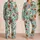 Winter Fox Bear Snowman Companions for Cozy Holiday Lounging Satin Pajamas Set - 2