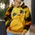 Golden Canary Angel Saying for Mother's Day Gifting and Whimsical Bird Lover Style All-over Print Hoodie (Lightweight) - 5