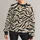 Charcoal Tiger Stripe Motif for Bold Everyday Style and Casual Outfit Pairing All-over Print Knitted Sweater - 1