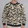 Charcoal Tiger Stripe Motif for Bold Everyday Style and Casual Outfit Pairing All-over Print Knitted Sweater - 2