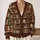Vintage Bookshelf Teapots and Tea Cups for Cozy Autumn Reading Days All-over Print Knitted Cardigan - 2