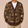 Vintage Bookshelf Teapots and Tea Cups for Cozy Autumn Reading Days All-over Print Knitted Cardigan - 6
