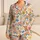 Rainbow Floral Doodles for Cheerful Weekend Lounging and Cozy Evenings at Home Satin Pajamas Set - 1