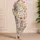 Rainbow Floral Doodles for Cheerful Weekend Lounging and Cozy Evenings at Home Satin Pajamas Set - 4