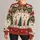 Red And Cream Evergreen Forest With Nordic Snowflakes For Cozy Holiday Gatherings All-over Print Knitted Sweater - 1
