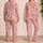 Pink and Gold Serpent Coils for Dreamy Nighttime Lounging and Cozy Relaxation Style Satin Pajamas Set - 2