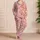 Pink and Gold Serpent Coils for Dreamy Nighttime Lounging and Cozy Relaxation Style Satin Pajamas Set - 4