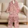 Pink and Gold Serpent Coils for Dreamy Nighttime Lounging and Cozy Relaxation Style Satin Pajamas Set - 5
