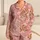 Pink and Gold Serpent Coils for Dreamy Nighttime Lounging and Cozy Relaxation Style Satin Pajamas Set - 1