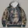Blue Gray Chef Rat and Newspaper Collage for Cozy Kitchen Nights and Food Lover Gifts All-over Print Hoodie (Lightweight) - 4