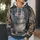 Blue Gray Chef Rat and Newspaper Collage for Cozy Kitchen Nights and Food Lover Gifts All-over Print Hoodie (Lightweight) - 5