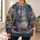 Blue Gray Chef Rat and Newspaper Collage for Cozy Kitchen Nights and Food Lover Gifts All-over Print Hoodie (Lightweight) - 6