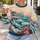 Teal Ocean Waves And Cherry Blossoms For Relaxed Coastal Everyday Style All-over Print Knitted Sweater - 5