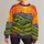 Vibrant Sunset Mountain Valley Scenery for Relaxed Weekend Travel and Nature Lovers All-over Print Knitted Sweater - 1