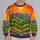 Vibrant Sunset Mountain Valley Scenery for Relaxed Weekend Travel and Nature Lovers All-over Print Knitted Sweater - 2