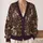 Rabbit Skeletons and Wildflowers for Eerie Autumn Layering and Woodland Wandering All-over Print Knitted Cardigan - 2