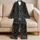 Ivory Dotted Swirls for Chic Everyday Style and Relaxed Evenings Satin Pajamas Set - 5